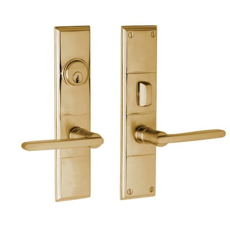 Baldwin Double Cylinder Entry Handlesets Vintage Brass 6973.033.DBLC